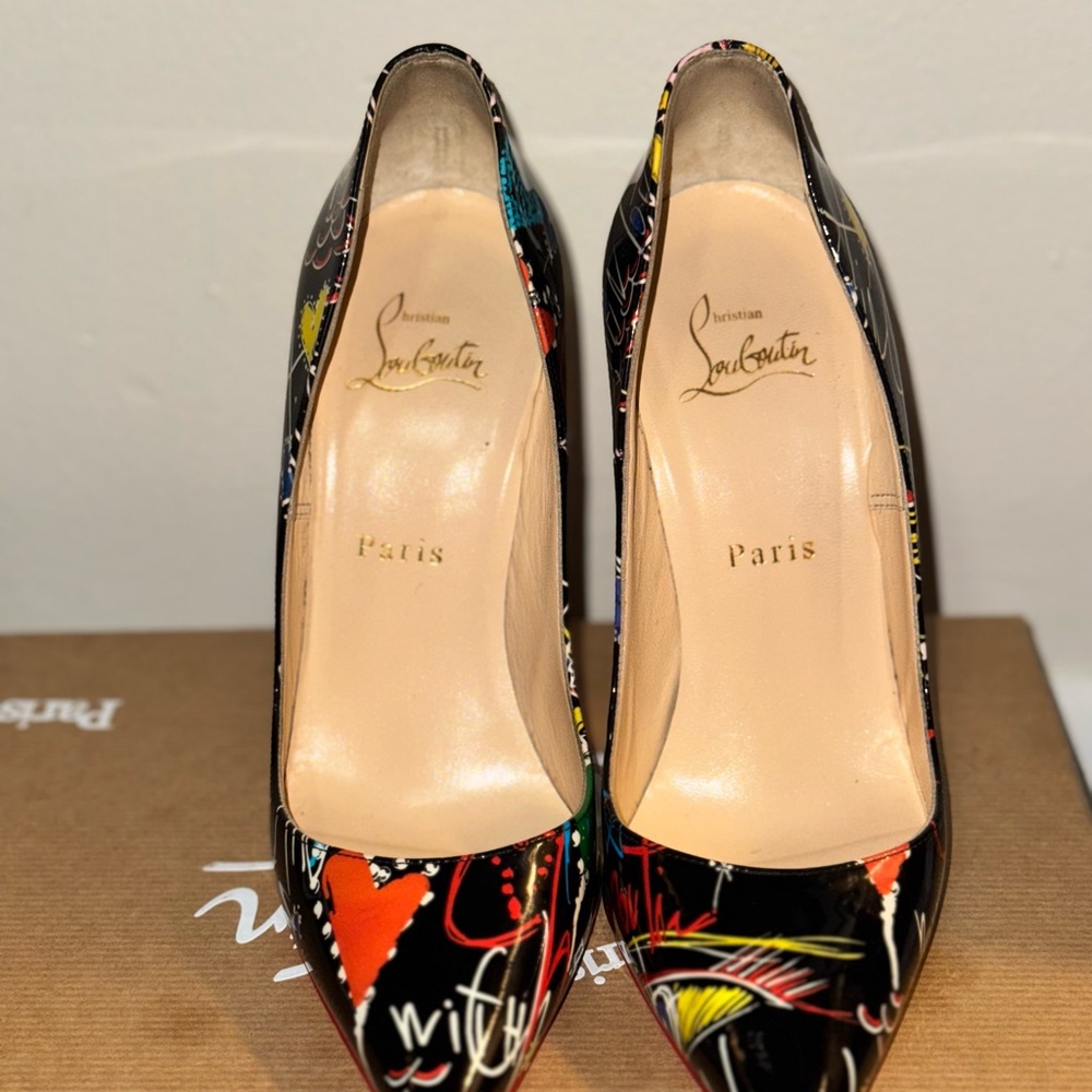 Christian Louboutin Black Heels with Signature Red Sole